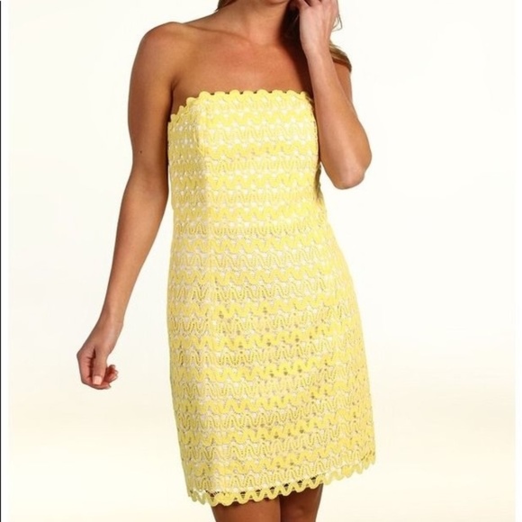 Lilly Pulitzer Dresses & Skirts - Lilly Pulitzer 'Lakeland' Yellow Strapless Dress